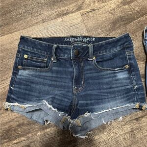 American Eagle Outfitters Blue Jean Shorts Distressed Casual